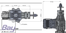 DLE20 20ccm Benzin Motor incl. Elektronischer Zündung
