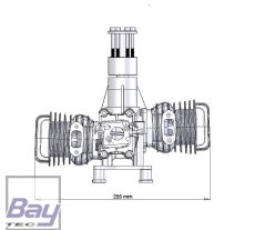 DLE111 111ccm Boxer Benzin Motor incl. Elektronischer Zündung