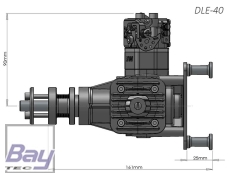 DLE40 40ccm Boxer Benzin Motor incl. Elektronischer Zündung