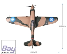 FMS P-40B Curtiss Warhawk Flying Tiger PNP - 140 cm V2