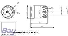 Bay-Tec XPower F3820/10 - 1050KV - Brushless Motor
