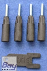 CFK Kugelgelenkadapter für Carbonrohr 5mm M3 (VE 4Stk. + Schlüssel)
