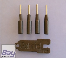 CFK Kugelgelenkadapter für Carbonrohr 3mm M2 (VE 4Stk. + Schlüssel)