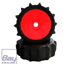 Buggy Räder 1:8 rot 112mmx43mm 2 Stk Schaufelprofil