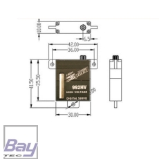 Bay-tec Quartz QZ992 HV Flächen-Servo 26g 10mm 10,8kg 0,10sec