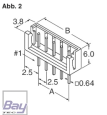 Balancer gegenstück (Stecker) EH für 18,5V Akkus 6 Pol