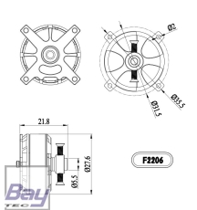 Volta Brushless Motor X2206/1400 - 27g - 1400KV