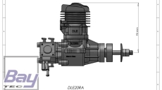 DLE20RA 20ccm Benzin Motor incl. Elektronischer Zündung - Heckauslass