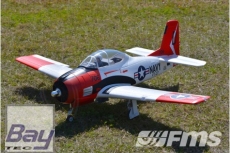 FMS T-28D Trojan Rot/Weis V4 ARTF 1400mm Big Scale mit EZFW