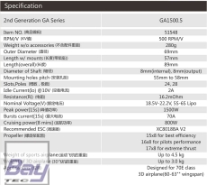 DUALSKY Xmotor GA1500.5 500 KV 28-polig bis 1500W (15-20ccm)