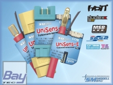UniSens-E 140A XT90 Telemetrie Mehrfachsensor - Spannung / Strom / Leistung / Kapazität / Energie / Brushless Drehzahl / Höhe / Vario