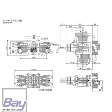 SAITO FG-100TS BENZIN MOTOR 2-ZYLINDER MIT ELEKTRONISCHER ZÜNDUNG