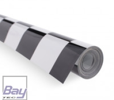 Bay-Tec Bügel-Folie - Schwarz-Weiss-Karriert - Breite 64cm - je m