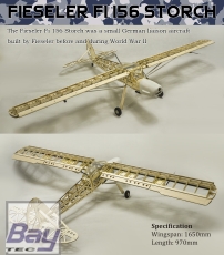 Fieseler Storch Fi156 / 1600 mm - Laser Cut Holzbausatz