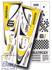 Multiplex Dekorbogen Acromaster Pro, gelb-silber