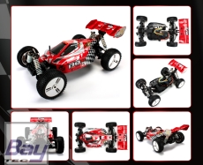 Team Magic Buggy B8ER Rot/Schwarz - 1/8 Elektrisch - 4WD Buggy - RTR - 2500kv Brushless Motor - 4S - Wasserdicht