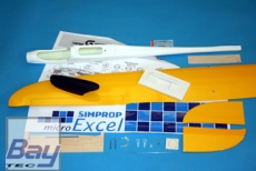SIMPROP EXCEL MICRO FERTIGMODELL 1225mm ARF - zweifarbig weiß-rot bespannt