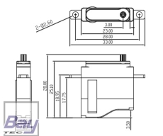 Grupp Servo 6mm Servo GM99R (Digital) - LV/HV - 9g - 6mm