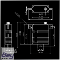 Grupp Servo 12mm GM1212HV (Digital) - LV/HV - 34,3g - 12mm - Flächenservo