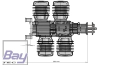 DLE222 V3 222ccm 4 Zylinder Boxer incl. Elektronischer Zündung