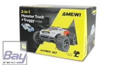 Hyper Go MTX18 2-in-1 Monstertruck/Truggy 1:18 RTR incl. 2 Akkus und 2 Karossen