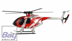 AFX MD500E Zivil brushless 4-Kanal 325mm Helikopter 6G RTF rot/silber