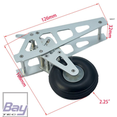 Segler Einziehfahrwerk Alu mit 57mm Rad