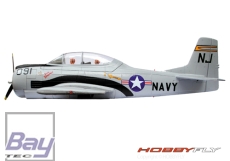 Dynam T-28 Trojan grau 1270mm PNP Set incl. EZFW und Beleuchtung