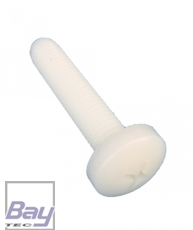 Nylon M6x40 10 Stk. Kunstoffschrauben Flachkopf Kreuzschlitz