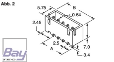 Balancer gegenstück (Stecker) XH für 7,4V Akkus 3 Pol