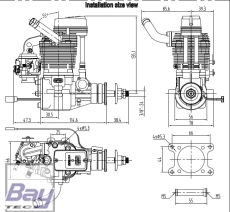 Benzinmotor NGH GF-38 V2.0 Viertakter