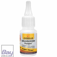 Everglue Sekundenkleber Cyanacrylat für PMMA (Plexiglas®) Acrylglas nicht ausblühend niedrigviskos 20g Dosierflasche