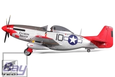 FMS Big Scale P-51D Red Tail V8 silber/rot PNP Set ohne Akku/RC