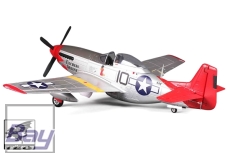 FMS Big Scale P-51D Red Tail V8 silber/rot PNP Set ohne Akku/RC