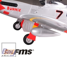 FMS Giant Scale P-51 Mustang Rot PNP Set V8 ohne Akku/RC - 1700mm