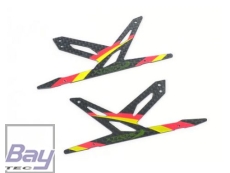 Xtreme Carbon Seitenteile (2) für Carbon Landegestell rot B130X11-R