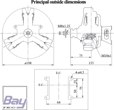SAITO FA-200R3 3-Zylinder Methanol 4T-Sternmotor