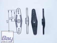 Gabriel CFK Doppelservoarm 20mm - Futaba Verzahnung