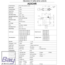 AGF-RC A23CHR Flächen Servo HV - 10mm 23g / 7kg/cm / Titan Getriebe