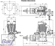 SAITO FG-21 Benzin 4T-Motor - 20,91ccm
