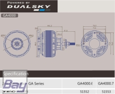 DUALSKY Xmotor GA4000.6 210 KV 28-polig bis 4000W (35-40ccm)