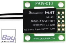 GRAUPNER GR-12L SUMD+T 2 Antennen PCB Empfänger