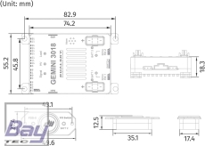 DUALSKY GEMINI 3018 Akkuweiche Futaba S.BUS Standard