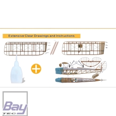VALUEPLANES TIGER MOTH DEHAVILLAND DH82A HOLZBAUSATZ 1:3,8 2,36M MIT METALLBESCHLÄGEN UND GFK MOTORHAUBE