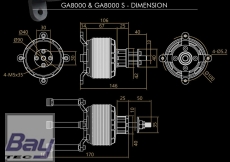 DUALSKY Xmotor GA8000.8S V2 Single Shaft Edition 160 K/V 8200W