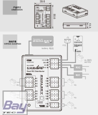 DUALSKY S.HUB Duo -24 Kanäle Dual Seriell zu PWM Converter - S.BUS / S.BUS 2 / Jeti EX.Bus / Spektrum SRXL