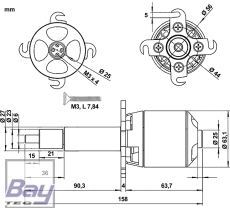 Robbe Modellsport RO-POWER TORQUE LS 6330/15 Brushless Motor mit Verlängerungswelle