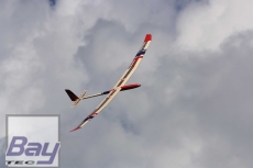 rs-aero FXj 2.5 Holzbausatz Thermikmodell mit 4-Klappenfläche als Segler, oder Elektromodell