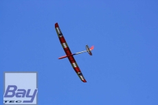 rs-aero FXj 2.5 Holzbausatz Thermikmodell mit 4-Klappenfläche als Segler, oder Elektromodell