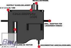 CHASERVO DS06 15T 7,4mm 6,2g Digital Servo für F3K, F5K u.ä.